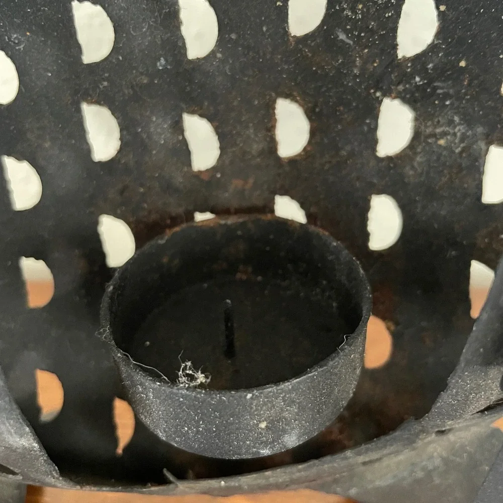Rustic Metal Handcrafted Fish Tea Light/Candle Holder Lantern Distressed‎ READ